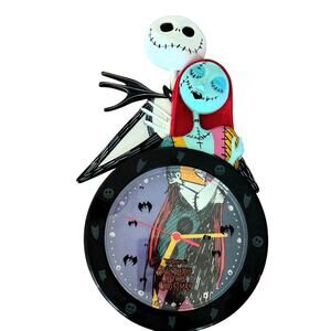 rare Nightmare Before Christmas Pendulum Clock - WORKS * Missing Pendulum
